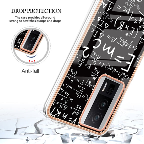 For Xiaomi Poco F5 Pro 5G / Redmi K60 Electroplating Marble Dual-side IMD Phone Case(Equation)