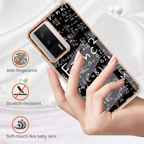 For Xiaomi Poco F5 Pro 5G / Redmi K60 Electroplating Marble Dual-side IMD Phone Case(Equation)