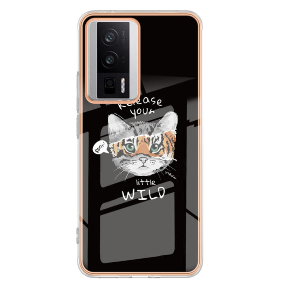 For Xiaomi Poco F5 Pro 5G / Redmi K60 Electroplating Marble Dual-side IMD Phone Case(Natural Growth)