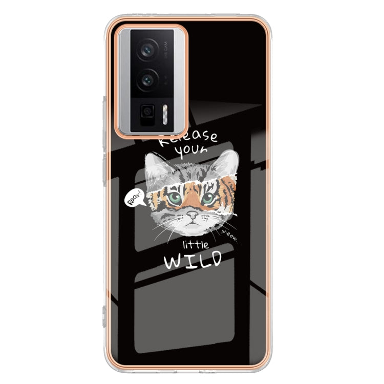 For Xiaomi Poco F5 Pro 5G / Redmi K60 Electroplating Marble Dual-side IMD Phone Case(Natural Growth)