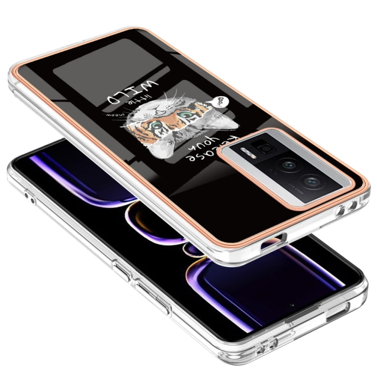 For Xiaomi Poco F5 Pro 5G / Redmi K60 Electroplating Marble Dual-side IMD Phone Case(Natural Growth)
