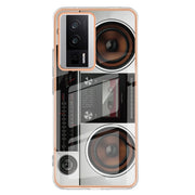 For Xiaomi Poco F5 Pro 5G / Redmi K60 Electroplating Marble Dual-side IMD Phone Case(Retro Radio)