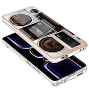 For Xiaomi Poco F5 Pro 5G / Redmi K60 Electroplating Marble Dual-side IMD Phone Case(Retro Radio)