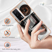 For Xiaomi Poco F5 Pro 5G / Redmi K60 Electroplating Marble Dual-side IMD Phone Case(Retro Radio)
