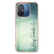 For Xiaomi Redmi 12C / 11A 4G Electroplating Marble Dual-side IMD Phone Case(Smile)