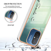 For Xiaomi Redmi 12C / 11A 4G Electroplating Marble Dual-side IMD Phone Case(Smile)