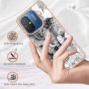 For Xiaomi Redmi 12C / 11A 4G Electroplating Marble Dual-side IMD Phone Case(Totem Elephant)