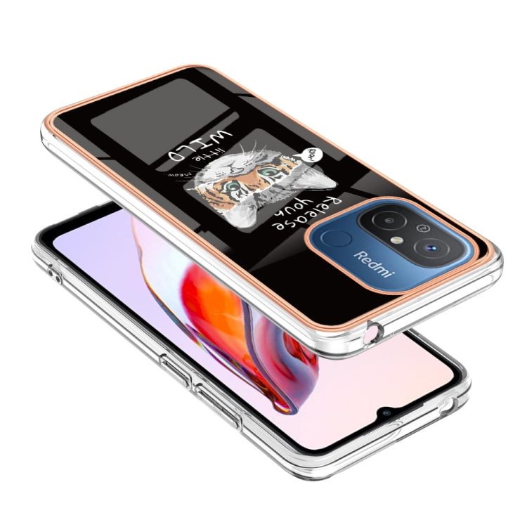For Xiaomi Redmi 12C / 11A 4G Electroplating Marble Dual-side IMD Phone Case(Natural Growth)