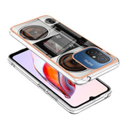 For Xiaomi Redmi 12C / 11A 4G Electroplating Marble Dual-side IMD Phone Case(Retro Radio)