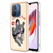 For Xiaomi Redmi 12C / 11A 4G Electroplating Marble Dual-side IMD Phone Case(Lucky Dog)