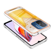 For Xiaomi Redmi 12C / 11A 4G Electroplating Marble Dual-side IMD Phone Case(Draft Beer)
