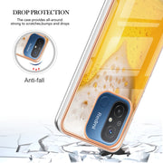 For Xiaomi Redmi 12C / 11A 4G Electroplating Marble Dual-side IMD Phone Case(Draft Beer)