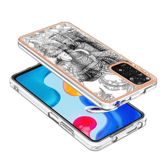For Xiaomi Redmi Note 11s / Note 11 4G Electroplating Marble Dual-side IMD Phone Case(Totem Elephant)