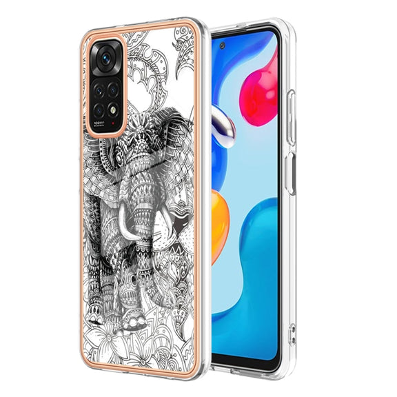 For Xiaomi Redmi Note 11s / Note 11 4G Electroplating Marble Dual-side IMD Phone Case(Totem Elephant)