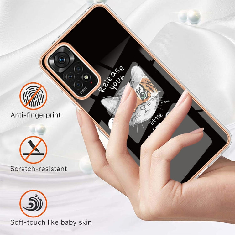 For Xiaomi Redmi Note 11s / Note 11 4G Electroplating Marble Dual-side IMD Phone Case(Natural Growth)