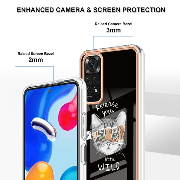 For Xiaomi Redmi Note 11s / Note 11 4G Electroplating Marble Dual-side IMD Phone Case(Natural Growth)