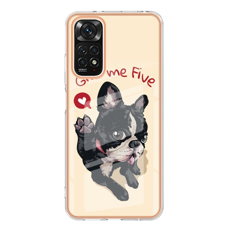 For Xiaomi Redmi Note 11s / Note 11 4G Electroplating Marble Dual-side IMD Phone Case(Lucky Dog)