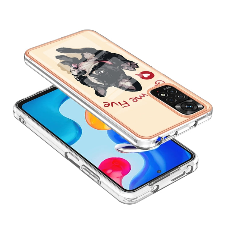 For Xiaomi Redmi Note 11s / Note 11 4G Electroplating Marble Dual-side IMD Phone Case(Lucky Dog)