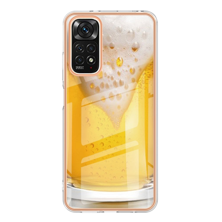 For Xiaomi Redmi Note 11s / Note 11 4G Electroplating Marble Dual-side IMD Phone Case(Draft Beer)