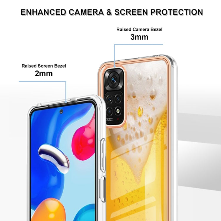 For Xiaomi Redmi Note 11s / Note 11 4G Electroplating Marble Dual-side IMD Phone Case(Draft Beer)