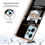 For Xiaomi Redmi Note 12 4G Electroplating Marble Dual-side IMD Phone Case(Natural Growth)