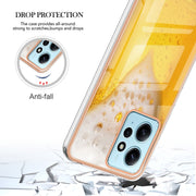 For Xiaomi Redmi Note 12 4G Electroplating Marble Dual-side IMD Phone Case(Draft Beer)