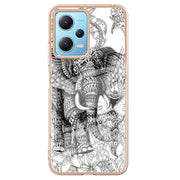 For Xiaomi Redmi Note 12 5G Global Electroplating Marble Dual-side IMD Phone Case(Totem Elephant)