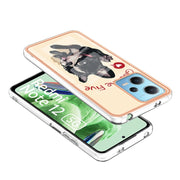 For Xiaomi Redmi Note 12 5G Global Electroplating Marble Dual-side IMD Phone Case(Lucky Dog)
