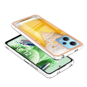 For Xiaomi Redmi Note 12 5G Global Electroplating Marble Dual-side IMD Phone Case(Draft Beer)