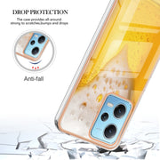 For Xiaomi Redmi Note 12 5G Global Electroplating Marble Dual-side IMD Phone Case(Draft Beer)