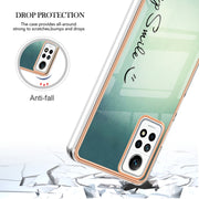 For Xiaomi Redmi Note 12 Pro 4G Global Electroplating Marble Dual-side IMD Phone Case(Smile)