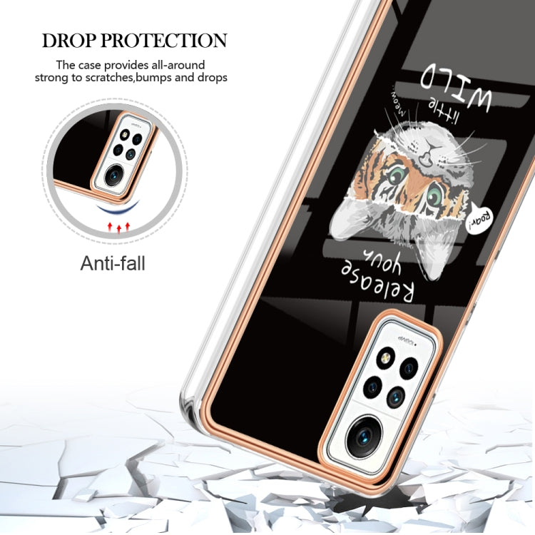 For Xiaomi Redmi Note 12 Pro 4G Global Electroplating Marble Dual-side IMD Phone Case(Natural Growth)
