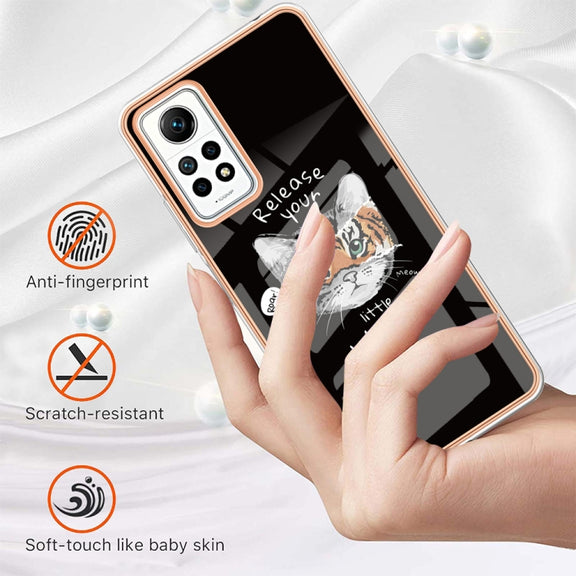 For Xiaomi Redmi Note 12 Pro 4G Global Electroplating Marble Dual-side IMD Phone Case(Natural Growth)