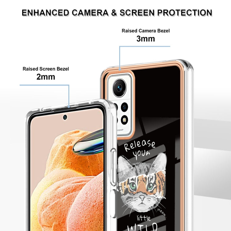 For Xiaomi Redmi Note 12 Pro 4G Global Electroplating Marble Dual-side IMD Phone Case(Natural Growth)