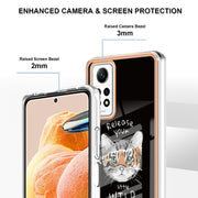 For Xiaomi Redmi Note 12 Pro 4G Global Electroplating Marble Dual-side IMD Phone Case(Natural Growth)