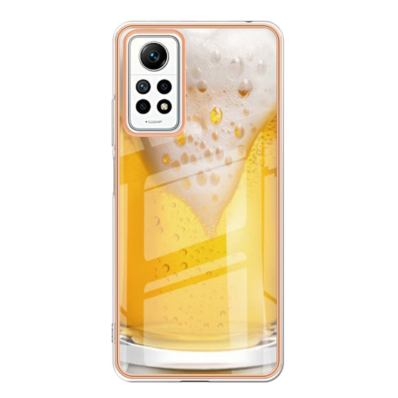 For Xiaomi Redmi Note 12 Pro 4G Global Electroplating Marble Dual-side IMD Phone Case(Draft Beer)