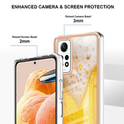 For Xiaomi Redmi Note 12 Pro 4G Global Electroplating Marble Dual-side IMD Phone Case(Draft Beer)