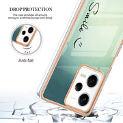 For Xiaomi Redmi Note 12 Pro 5G Global Electroplating Marble Dual-side IMD Phone Case(Smile)