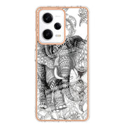 For Xiaomi Redmi Note 12 Pro 5G Global Electroplating Marble Dual-side IMD Phone Case(Totem Elephant)