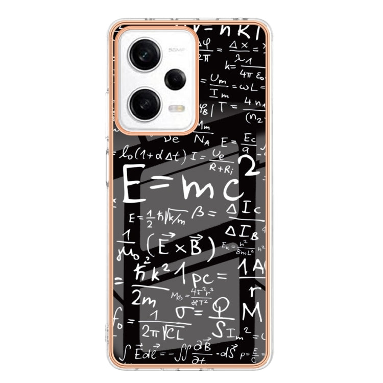 For Xiaomi Redmi Note 12 Pro 5G Global Electroplating Marble Dual-side IMD Phone Case(Equation)