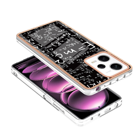 For Xiaomi Redmi Note 12 Pro 5G Global Electroplating Marble Dual-side IMD Phone Case(Equation)