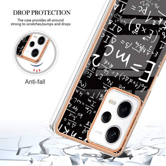 For Xiaomi Redmi Note 12 Pro 5G Global Electroplating Marble Dual-side IMD Phone Case(Equation)