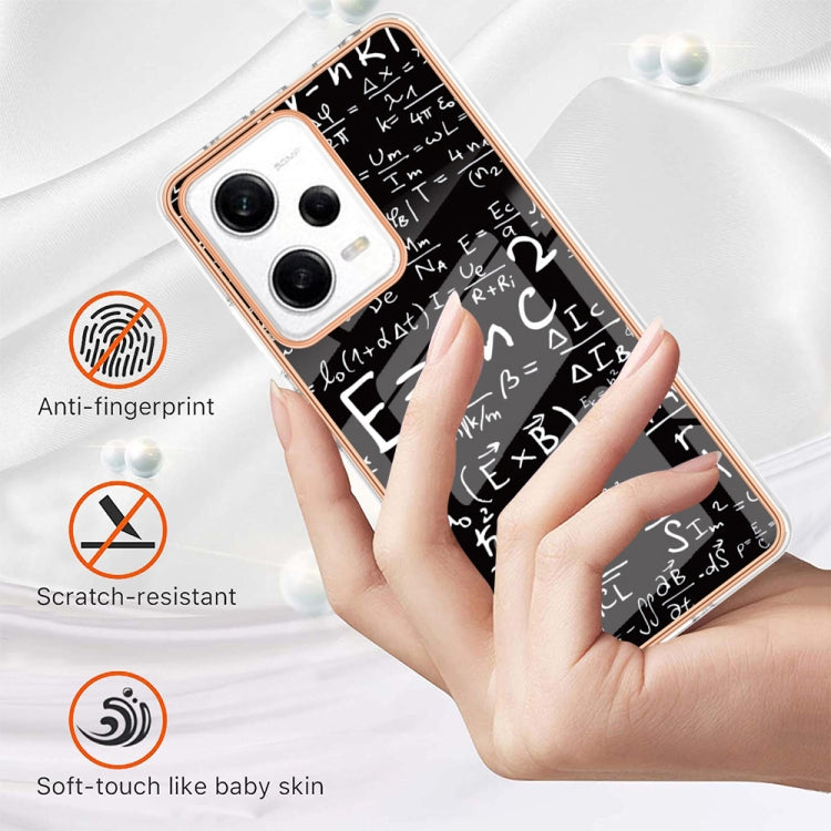 For Xiaomi Redmi Note 12 Pro 5G Global Electroplating Marble Dual-side IMD Phone Case(Equation)
