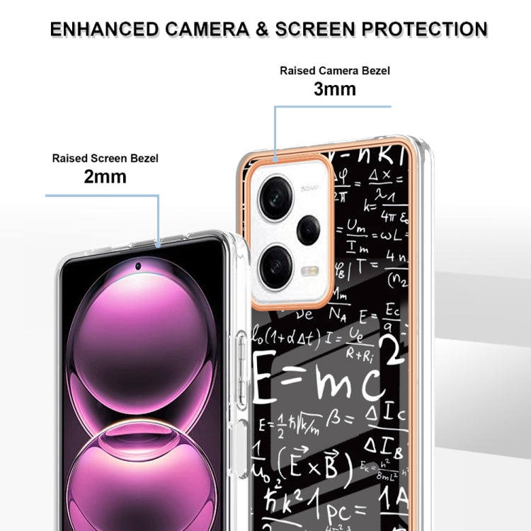 For Xiaomi Redmi Note 12 Pro 5G Global Electroplating Marble Dual-side IMD Phone Case(Equation)