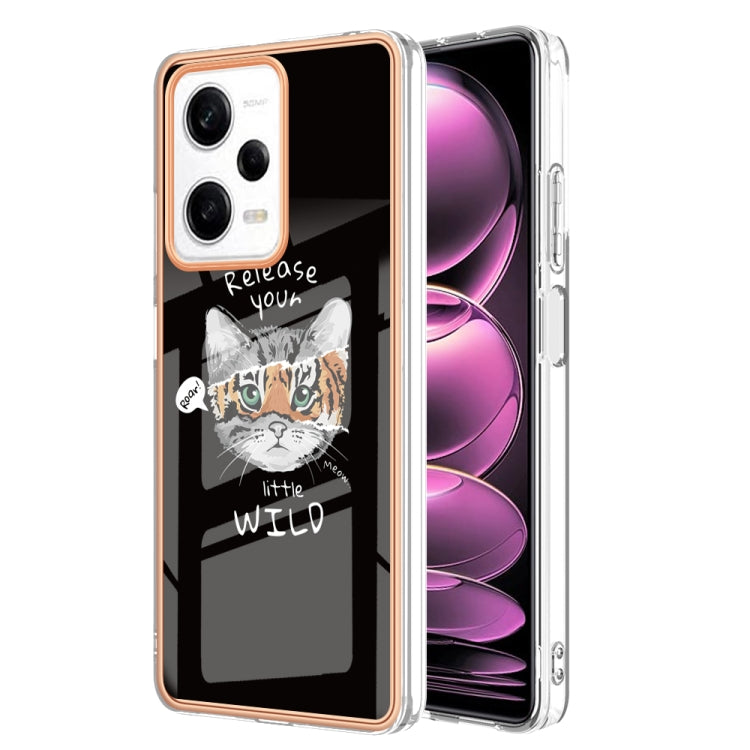 For Xiaomi Redmi Note 12 Pro 5G Global Electroplating Marble Dual-side IMD Phone Case(Natural Growth)