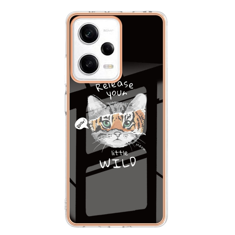 For Xiaomi Redmi Note 12 Pro 5G Global Electroplating Marble Dual-side IMD Phone Case(Natural Growth)