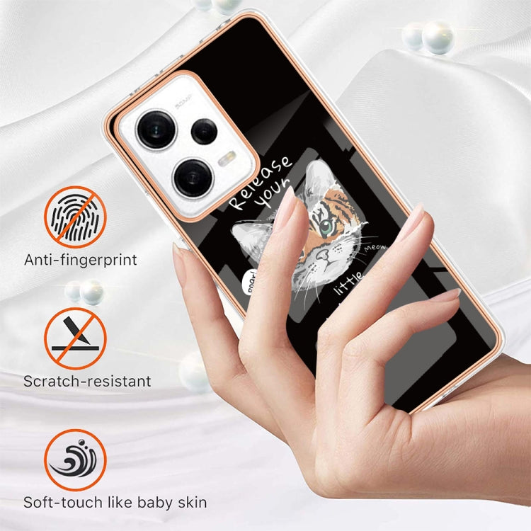 For Xiaomi Redmi Note 12 Pro 5G Global Electroplating Marble Dual-side IMD Phone Case(Natural Growth)