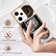For Xiaomi Redmi Note 12 Pro 5G Global Electroplating Marble Dual-side IMD Phone Case(Retro Radio)