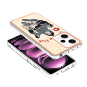 For Xiaomi Redmi Note 12 Pro 5G Global Electroplating Marble Dual-side IMD Phone Case(Lucky Dog)