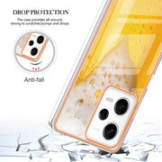 For Xiaomi Redmi Note 12 Pro 5G Global Electroplating Marble Dual-side IMD Phone Case(Draft Beer)